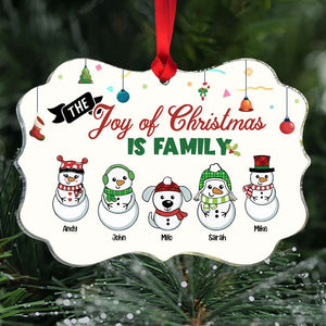 The Joy Of Christmas Is Family, Gift For Family, Personalized Ornament, Snowball Family Ornament, Christmas Gift 02PGHN200723 - Ornament - GoDuckee