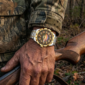 Waterfowl Duck Hunting Steel Men's Watch - Personalized Gift For Hunters 06HULU200126 - Men's Watch - GoDuckee