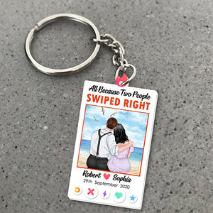 Romantic Couple, Love You Forever, Personalized Keychain, Gifts For Couple - Keychains - GoDuckee