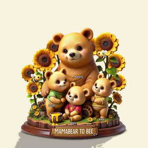 Personalized Gifts For Mom Flat Wood Sign, Mamabear To Bee 02qhtn010425 - Shaped Plaques - GoDuckee