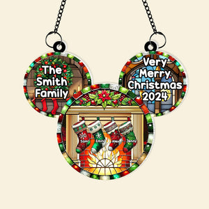 Personalized Gifts For Family Suncatcher Ornament Stocking Family Christmas 02XQMH200824 - Ornament - GoDuckee