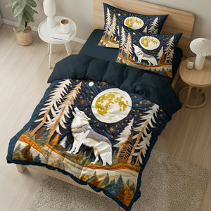 Wolf Quilt Bed Set Gifts For Wolf Lovers 04HUDT200125 - Blanket - GoDuckee