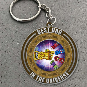 Best Dad In Every Universe 08qhqn300523ha Personalized Keychain QNFBK - Keychains - GoDuckee