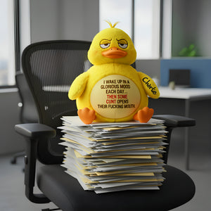 Grumpy Duck Shaped Pillow - Personalized Gifts For Officers 06TOLU151125 - Pillow - GoDuckee