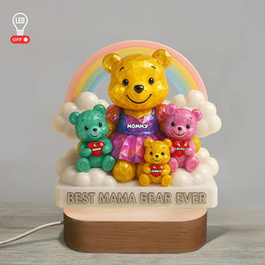 Best Bear Mom LED Light Personalized Gifts For Mom 02NATN230425 - Led Night Light - GoDuckee