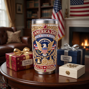 Patriotic 250 USA Tumbler - Personalized Anniversary Gifts 01TYLU110526 - Tumbler Cup - GoDuckee