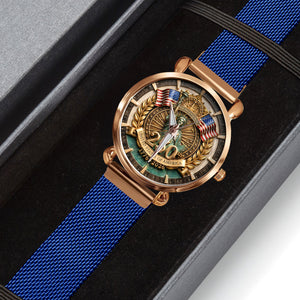 America 250th Anniversary Mesh Strap Quartz - Personalized Gifts 04paqn300126 - Quartz Watch - GoDuckee