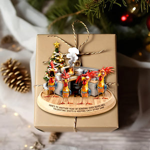 Office Chaos Chicken Acrylic Ornament - Personalized Gift For Coworkers 03QHLU111125 - Ornament - GoDuckee