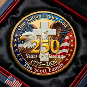 USA 250th Anniversary Printed Metal Coin - Personalized Gifts For Patriots 02huqn260226 - Coin - GoDuckee