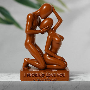 Funny Couple Acrylic Plaque Personalized Gifts For Couple 02OHQN230525 - Shaped Plaques - GoDuckee