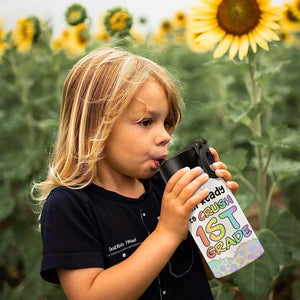 Kid Is Ready To Crush Grade, Back To School, Personalized Kid Tumbler, Perfect Gifts For Kid - Kid Tumbler - GoDuckee