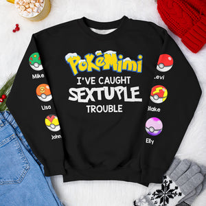 I've Caught Trouble, Gift For Family, Personalized Shirt, Cartoon Ball Kids Shirt, Christmas Gift 02OHHN021023 - AOP Products - GoDuckee