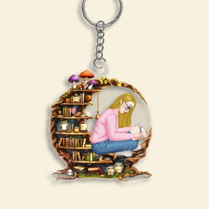 Personalized Gifts For Girl Book Lovers Keychain 02NAMH280225HG - Keychains - GoDuckee