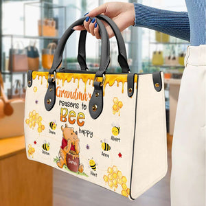 Personalized Gifts For Grandma Leather Bag 04NAQN250624 - Leather Bag - GoDuckee