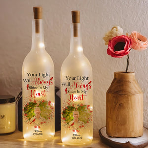 Personalized Custom Photo Memorial Gift Bottle Lamp 05TGLU170225 - Bottle Lamp - GoDuckee