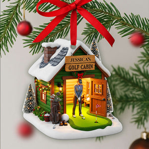 Golf Cabin Christmas Ornament - Personalized Gift For Golfers 05OHLU140825 - Ornament - GoDuckee