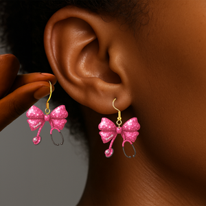Stethoscope Bow Earrings - Personalized Gifts For Nurses 04PULU270625 - Earrings - GoDuckee