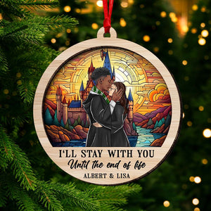 I'll stay with you 'til the end, Personalized Wood Ornament for Wizard Couple - PW-2LWORM 04htqn181123tm - Ornament - GoDuckee