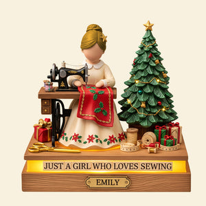 Sewing Girl Acrylic Light Box Personalized Gifts For Sewing Lovers 05pgtn051125 - Light Box - GoDuckee