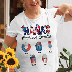 Nana's American Sweeties- Gift For Grandma- Personalized Shirt -Grandma Shirt - Shirts - GoDuckee