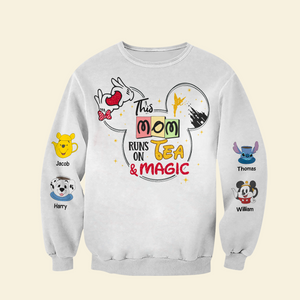 Personalized Gifts For Mom 3D Shirt 02ohpu200325 Mom Runs On Tea & Magic - AOP Products - GoDuckee