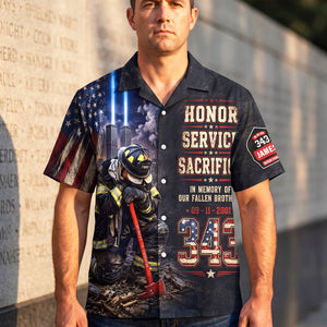 Never Forget Their Sacrifice - Firefighter Memorial Hawaiian Shirt 02HUQN060826