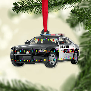 Personalized Police Vehicle Ornament, Christmas Ornament, Gift For Police Officer - Ornament - GoDuckee