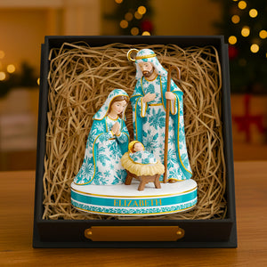 Toile de Jouy Nativity Christmas Ornament – Personalized Gifts for Believers 02PGDT021025 - Ornament - GoDuckee