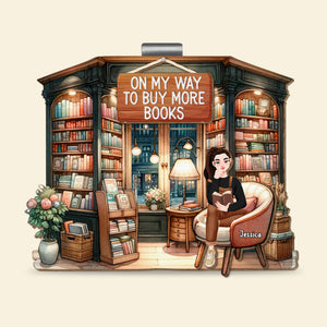 Personalized Gifts For Book Lover Car Visor Clip 04XQDT030325PA On My Way To Buy More Books - Car Visor Clip - GoDuckee
