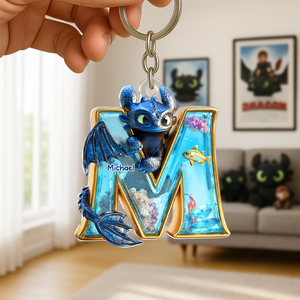Letter Keychain - Personalized Gifts For Dragon Lovers Keychain 04tgpu100625-Homacus