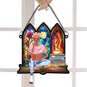 Personalized Gift For Book Lovers Suncatcher Ornament Reading Book Girl 01OHLU311224TM - Ornament - GoDuckee