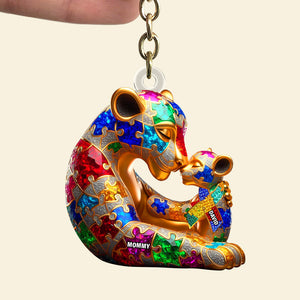 Personalized Gifts For Autism Mom Keychain 03tgtn240325 Lion Cartoon Character - Keychains - GoDuckee