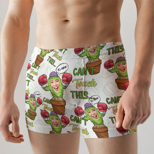 Can't Touch This, It's Mine, Gift For Him, Personalized Men Boxer, Image Upload Cactus Wife Boxer, Couple Gift - Boxer Briefs - GoDuckee
