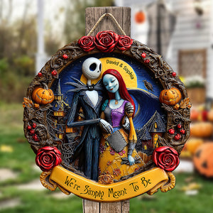 Horror Couple Wood Sign - Personalized Gifts For Couple Wood Sign 02tgqn300525 - Wood Sign - GoDuckee