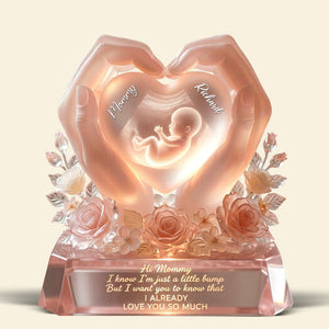 Baby Bump Love Mother Acrylic Plaque - Personalized Gifts For Mothers 01paqn030326 - Shaped Plaques - GoDuckee