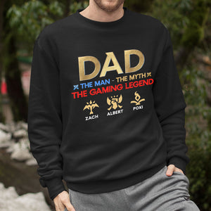 Dad The Man The Myth The Gaming Legend Personalized Shirt 01DNPO270523 - Shirts - GoDuckee