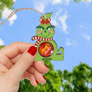 Cute Chocolate Holder, Personalized Wood Ornament, Unique Christmas Gifts, Christmas Tree Decorations, 04naqn251123 - Ornament - GoDuckee