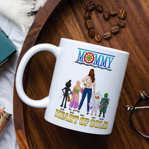 Personalized Gifts For Mom Coffee Mug Mommy Heart Of Gold 011KAPU260324PA - Coffee Mugs - GoDuckee