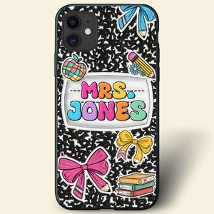 Personalized Gifts For Teacher Phonecase, Teacher Composition Book 04NAPU210824 - Phone Case - GoDuckee