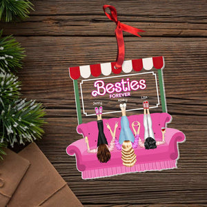Besties Forever, Gift For Friends, Personalized Acrylic Ornament, Best Friends Together Ornament, Christmas Gift 01NAHN161123HH - Ornament - GoDuckee