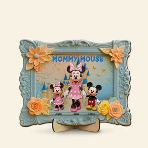 Personalized Gifts For Mom Wood Sign Mommy Mouse - Wood Sign - GoDuckee