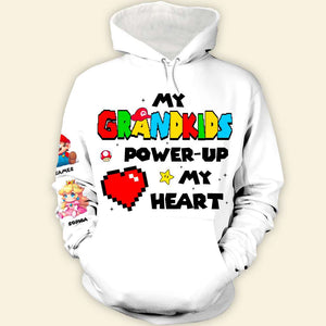 Personalized Gifts For Mom Shirt My Kids Power Up My Heart 01OHDT180325 - AOP Products - GoDuckee
