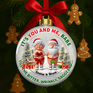 Grumpy Couple Christmas Ornament - Personalized Gift For Couple 04NALU200825 - Ornament - GoDuckee