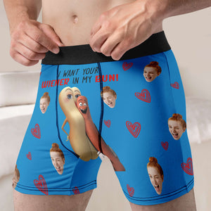 Personalized Gifts For Men Boxer Briefs I Want Your Wiener In My Bun 06naqn080124 - Boxer Briefs - GoDuckee