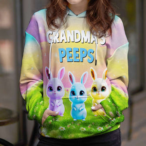 Personalized Gifts For Grandma 3d Shirt, Bunny Peeps 03TGMH110225 - AOP Products - GoDuckee