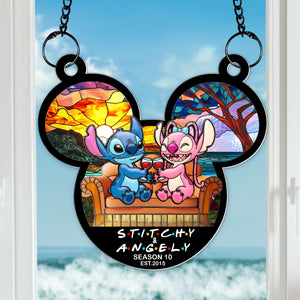 Tropical Space Couple Suncatcher - Personalized Anniversary Gifts For Couple 04OHLU080725 - Ornament - GoDuckee