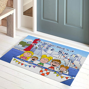 Personalized Gifts For Family Doormat Happy Family In Cruise Ship 03XQLU150125HH - Doormat - GoDuckee