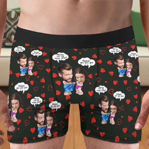 Personalized Photo Gift For Couple Boxer Wanna See My Magic Stick - Boxers & Briefs - GoDuckee