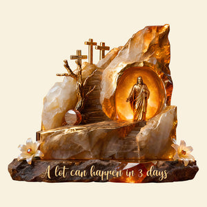Holy Jesus Christ Resurrection Plaque, Easter Gifts For Christians 01qhdt070326 - Shaped Plaques - GoDuckee