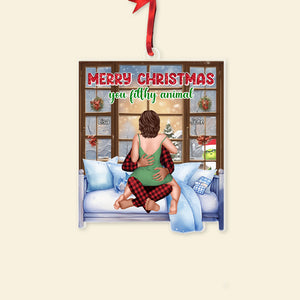 Merry Christmas You Filthy Animal, Personalized Naughty Couple Ornament, Gift For Christmas - Ornament - GoDuckee